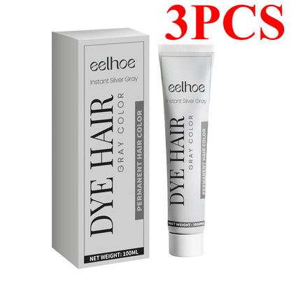 Silver Grey Hair Dye Cream - Smoky Punk DIY Color No Damage Long-lasting - ZOOMNSTORE