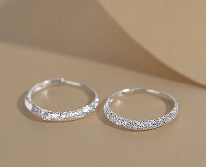 Silver Hoop Earrings – 925 Silver Needle Circle Charm Piercing Jewelry for Women - ZOOMNSTORE