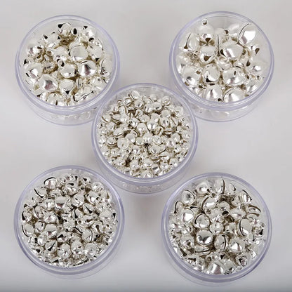 Silver Jingle Bells - Christmas Tree Ornaments 50-300 Pcs 6mm-14mm - ZOOMNSTORE