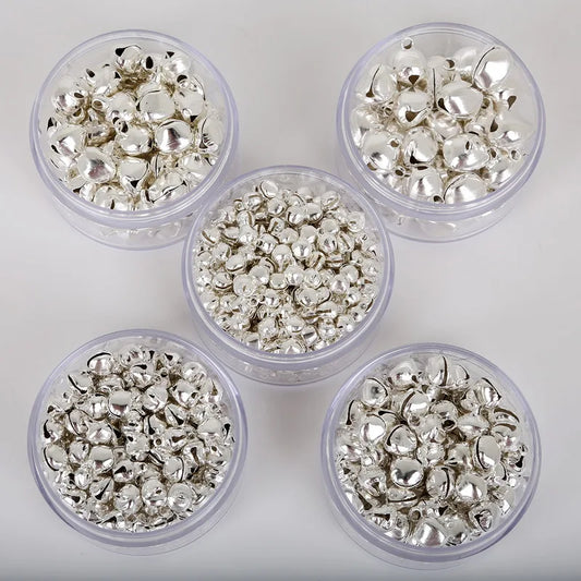 Silver Jingle Bells - Christmas Tree Ornaments 50-300 Pcs 6mm-14mm - ZOOMNSTORE