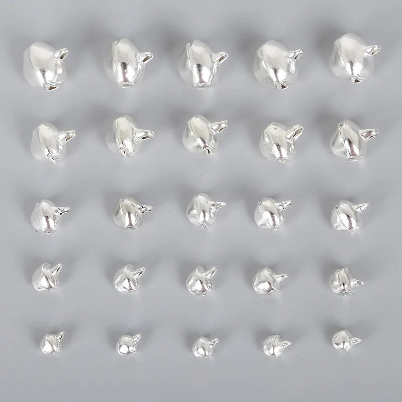 Silver Jingle Bells - Christmas Tree Ornaments 50-300 Pcs 6mm-14mm - ZOOMNSTORE