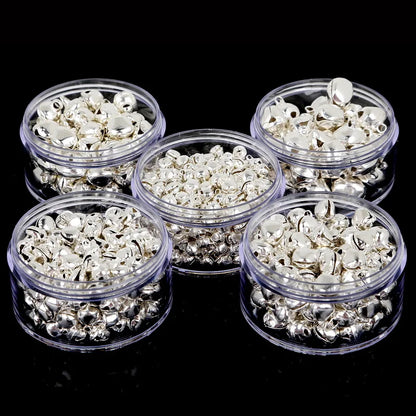 Silver Jingle Bells - Christmas Tree Ornaments 50-300 Pcs 6mm-14mm - ZOOMNSTORE