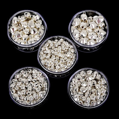 Silver Jingle Bells - Christmas Tree Ornaments 50-300 Pcs 6mm-14mm - ZOOMNSTORE