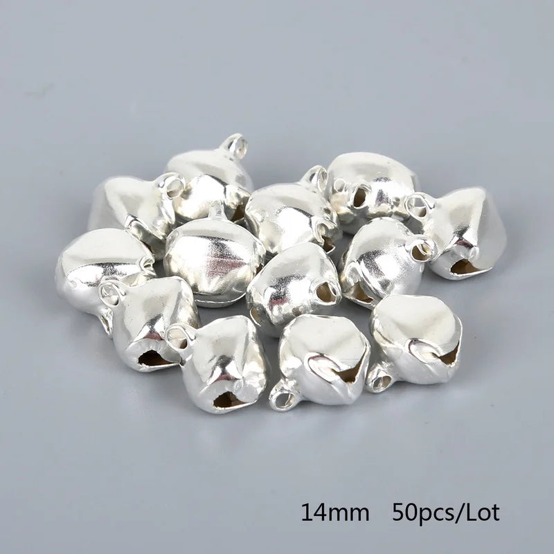 Silver Jingle Bells - Christmas Tree Ornaments 50-300 Pcs 6mm-14mm - ZOOMNSTORE