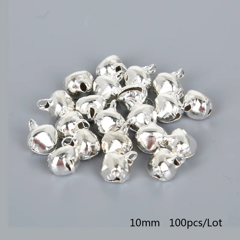 Silver Jingle Bells - Christmas Tree Ornaments 50-300 Pcs 6mm-14mm - ZOOMNSTORE
