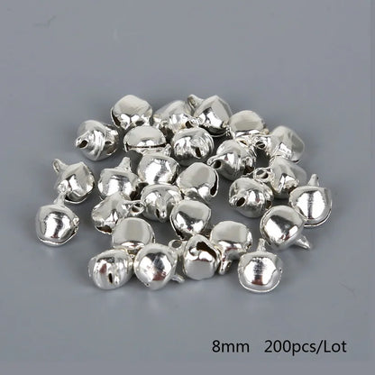 Silver Jingle Bells - Christmas Tree Ornaments 50-300 Pcs 6mm-14mm - ZOOMNSTORE