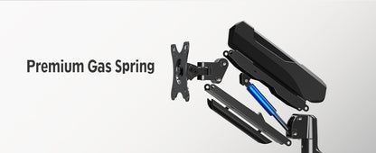 Single Monitor Mount - Adjustable Gas Spring Arm with VESA 75/100mm for 13-32 Inch Screens - ZOOMNSTORE