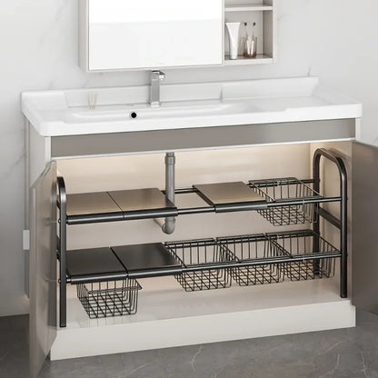 Expandable Under-Sink Organizer Set - Multi-Use Storage Rack for Kitchen  Bathroom - ZOOMNSTORE