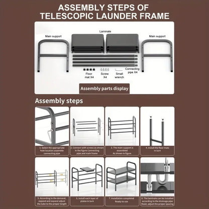 Expandable Under-Sink Organizer Set - Multi-Use Storage Rack for Kitchen  Bathroom - ZOOMNSTORE