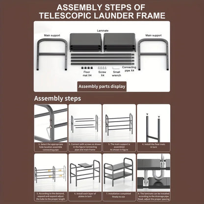 Expandable Under-Sink Organizer Set - Multi-Use Storage Rack for Kitchen  Bathroom - ZOOMNSTORE