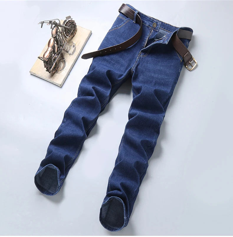 Mens Slim Fit Stretch Pants - Comfortable Casual Denim Trousers - ZOOMNSTORE