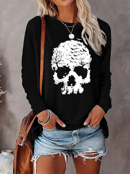 Slim Fit Womens Long Sleeve Cotton T-Shirt - Thin White Top - ZOOMNSTORE