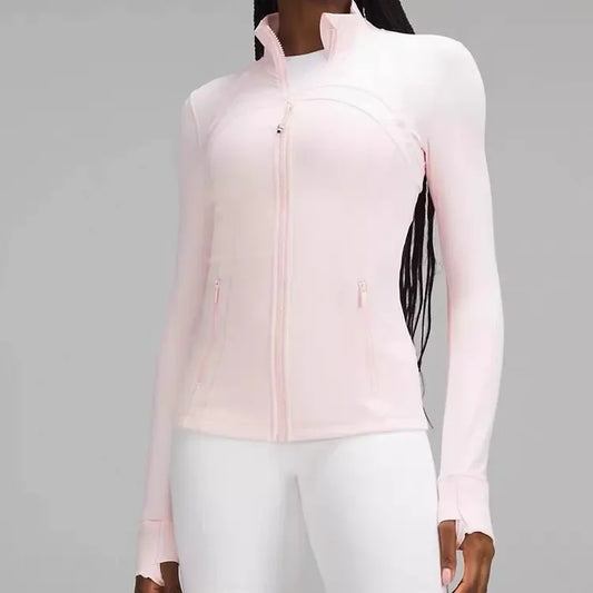 Slim-Fit Zip Jacket - Womens Long Sleeve Training Top for Running  Fitness - ZOOMNSTORE