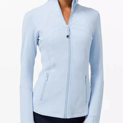 Slim-Fit Zip Jacket - Womens Long Sleeve Training Top for Running  Fitness - ZOOMNSTORE