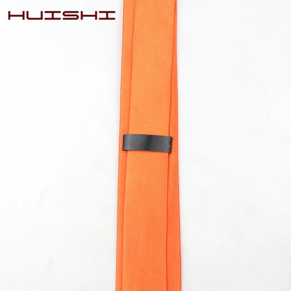 Mens Slim Necktie - 38 Solid Colors Polyester Cravat for Formal and Daily Wear - ZOOMNSTORE