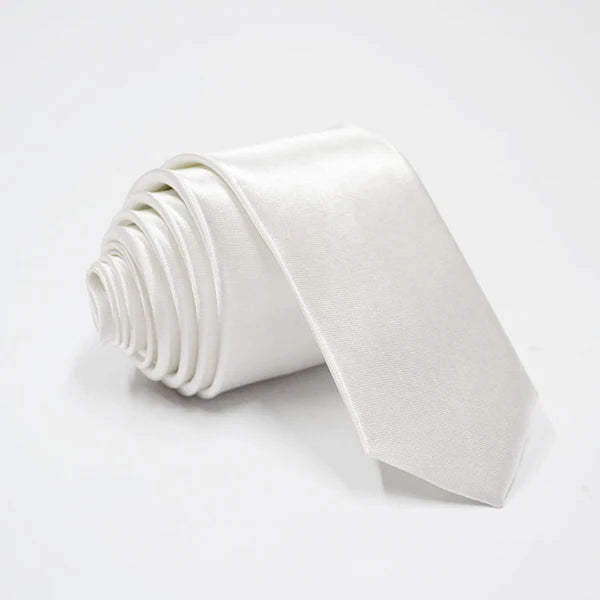 Mens Slim Necktie - 38 Solid Colors Polyester Cravat for Formal and Daily Wear - ZOOMNSTORE