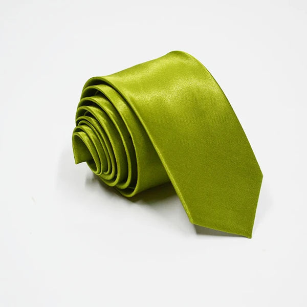 Mens Slim Necktie - 38 Solid Colors Polyester Cravat for Formal and Daily Wear - ZOOMNSTORE