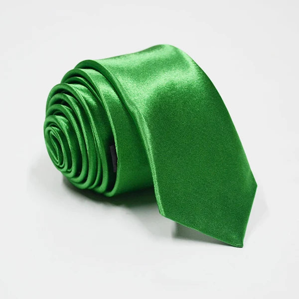 Mens Slim Necktie - 38 Solid Colors Polyester Cravat for Formal and Daily Wear - ZOOMNSTORE