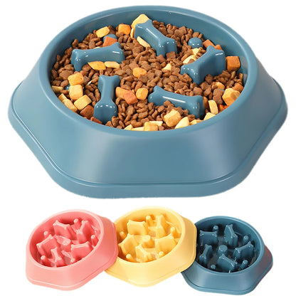 Slow Feeder Dog Bowl - Anti-Choking Non-Slip Puzzle Dish for Small to Medium Dogs - ZOOMNSTORE