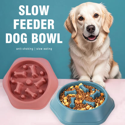 Slow Feeder Dog Bowl - Anti-Choking Non-Slip Puzzle Dish for Small to Medium Dogs - ZOOMNSTORE