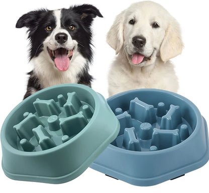 Slow Feeder Dog Bowl - Anti-Choking Non-Slip Puzzle Dish for Small to Medium Dogs - ZOOMNSTORE