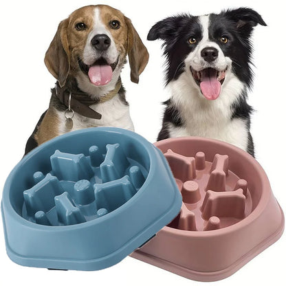 Slow Feeder Dog Bowl - Anti-Choking Non-Slip Puzzle Dish for Small to Medium Dogs - ZOOMNSTORE