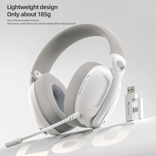 SmailWolf L80 Bluetooth Headphones - Lightweight Wireless Gaming Headset with Bass - ZOOMNSTORE