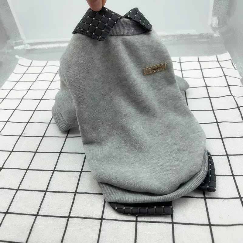Small Dog Hoodie Jacket - Warm Winter Plaid Shirt for Puppies - ZOOMNSTORE