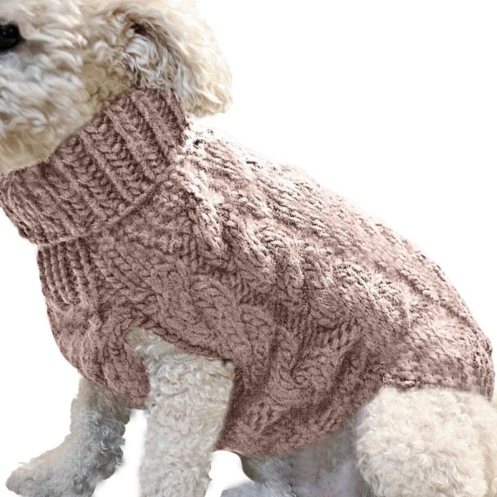 Small Dog Sweater - Knitted Dog Jumper Warm Autumn Winter Pet Clothes - ZOOMNSTORE