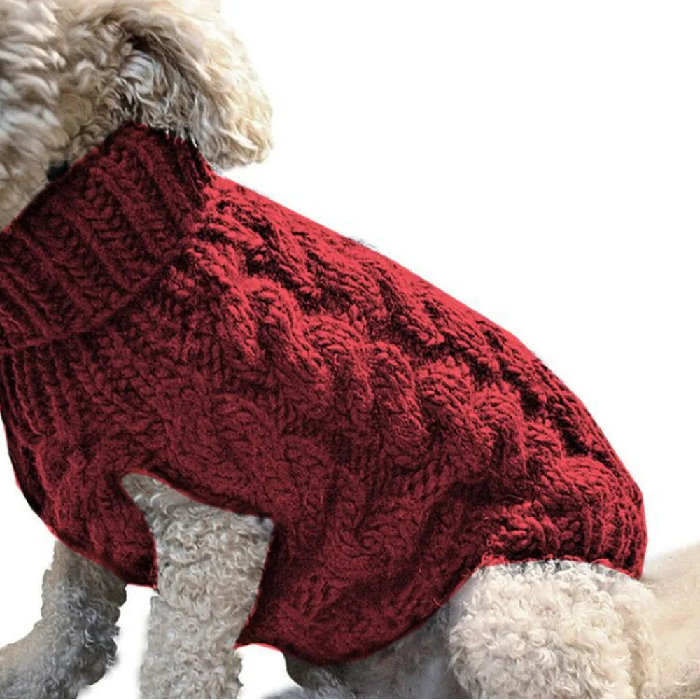 Small Dog Sweater - Knitted Dog Jumper Warm Autumn Winter Pet Clothes - ZOOMNSTORE