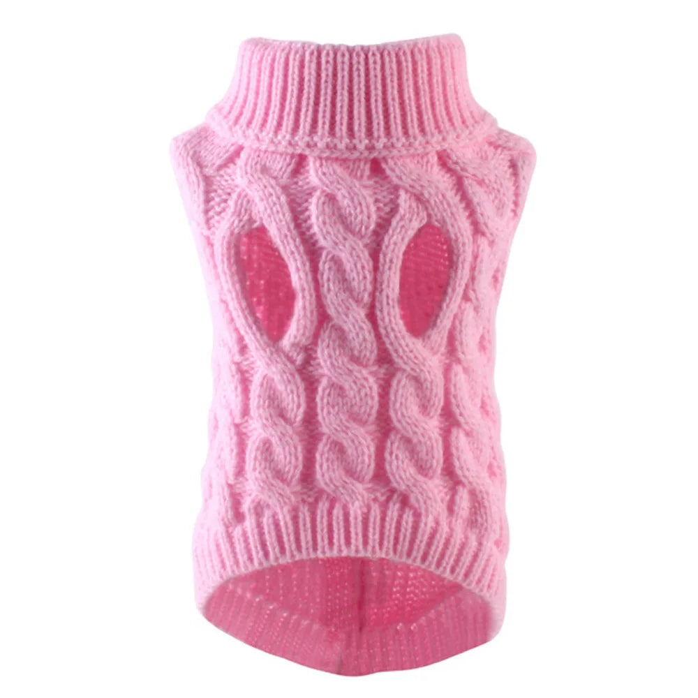 Small Dog Sweater - Knitted Dog Jumper Warm Autumn Winter Pet Clothes - ZOOMNSTORE