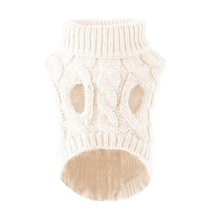 Small Dog Sweater - Warm Knitted Autumn Winter Clothing - ZOOMNSTORE