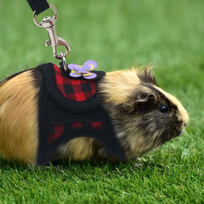 Small Pet Chest Strap Leash - Denim Corset for Chinchillas  Guinea Pigs - ZOOMNSTORE