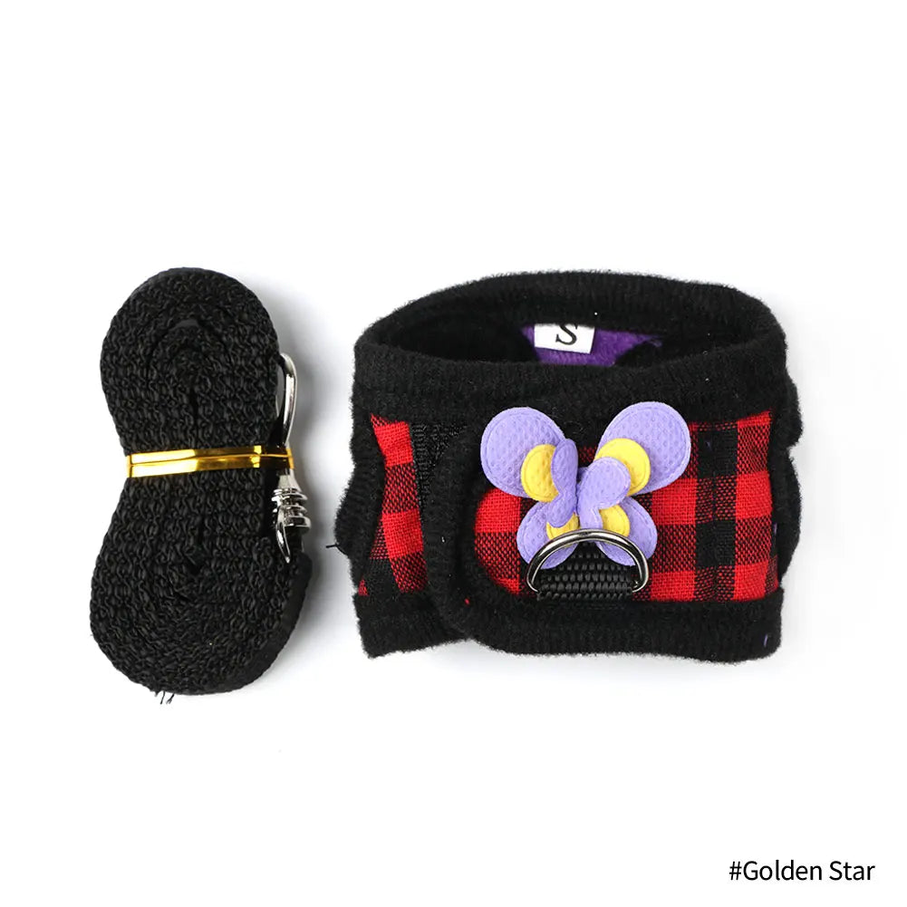 Small Pet Chest Strap Leash - Denim Corset for Chinchillas  Guinea Pigs - ZOOMNSTORE