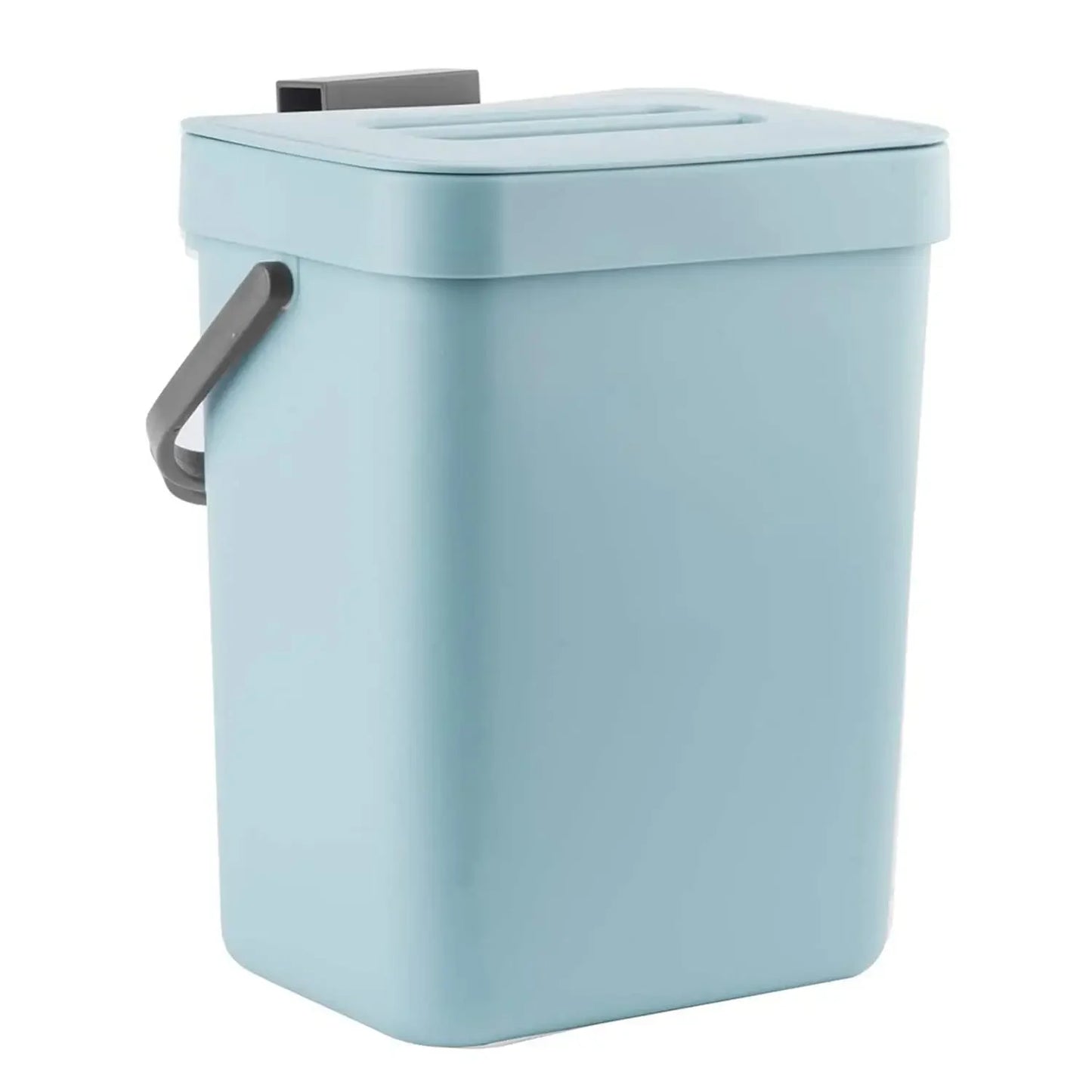 Small Plastic Trash Can - Hanging Under Sink Bin with Lid | Eco Friendly Kitchen Waste Bin - ZOOMNSTORE
