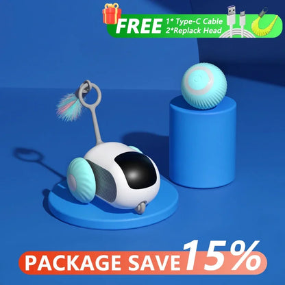 Interactive Cat Toy Car - Automatic Rolling Remote Control Ball for Indoor Cats - ZOOMNSTORE