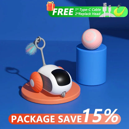 Interactive Cat Toy Car - Automatic Rolling Remote Control Ball for Indoor Cats - ZOOMNSTORE