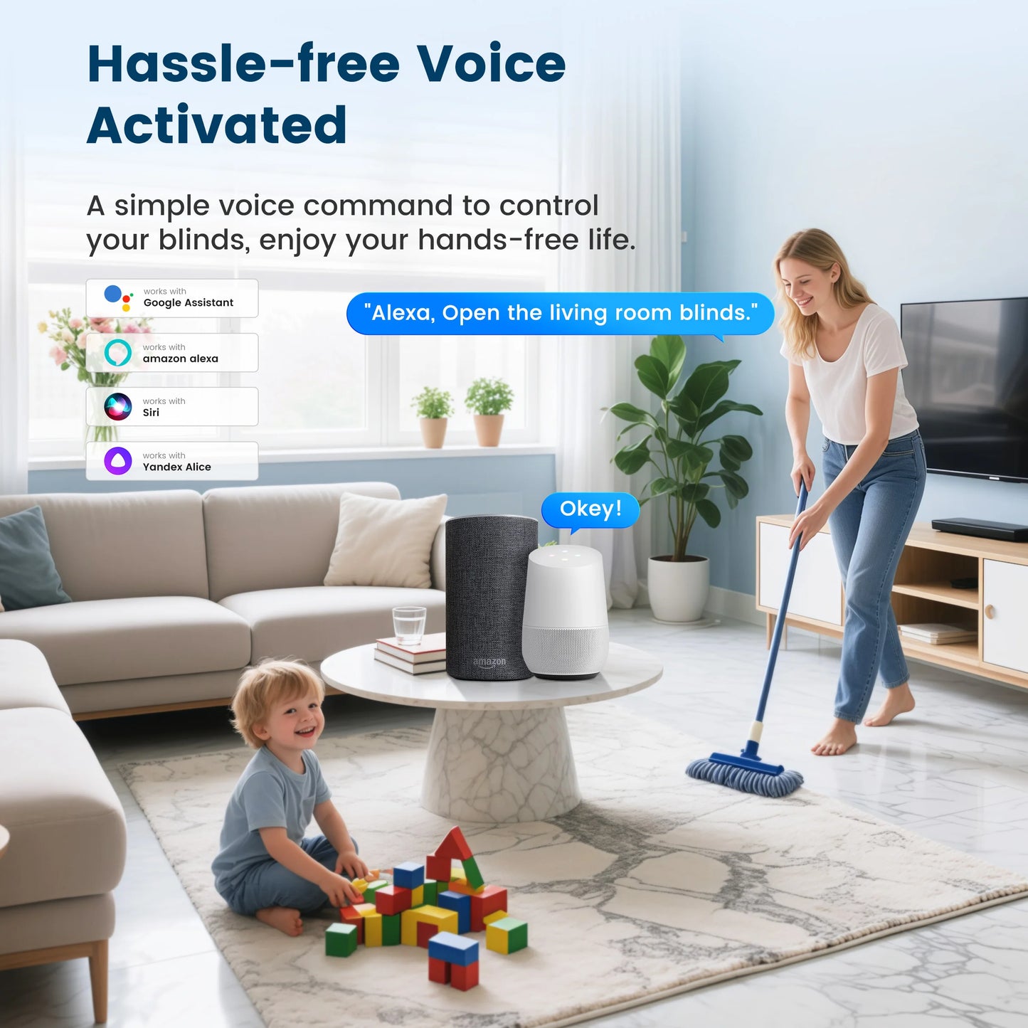 Smart Curtain Motor - WiFi Motorized Roller Shade with Alexa  Google Home Support - ZOOMNSTORE