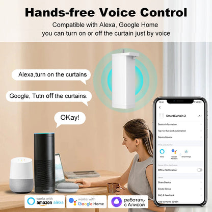 Smart ZigbeeWiFi Electric Curtain Motor - Silent Remote  Voice Control with AlexaGoogle Home - ZOOMNSTORE