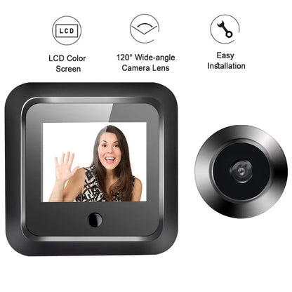 Smart Digital Door Viewer - 2.4 Inch HD Visual Doorbell With 120° Camera - ZOOMNSTORE