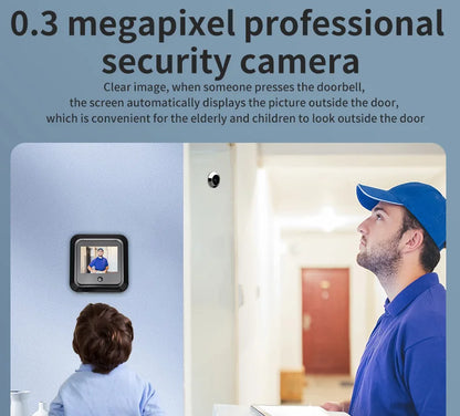 Smart Digital Door Viewer - 2.4 Inch HD Visual Doorbell With 120° Camera - ZOOMNSTORE