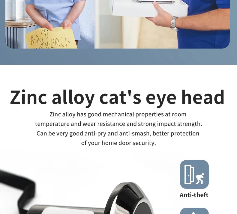 Smart Digital Door Viewer - 2.4 Inch HD Visual Doorbell With 120° Camera - ZOOMNSTORE