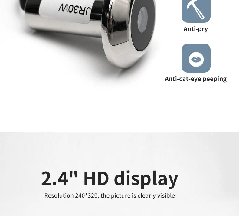 Smart Digital Door Viewer - 2.4 Inch HD Visual Doorbell With 120° Camera - ZOOMNSTORE