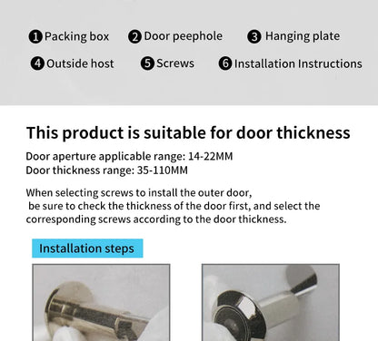 Smart Digital Door Viewer - 2.4 Inch HD Visual Doorbell With 120° Camera - ZOOMNSTORE