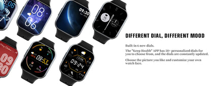 Smart Fitness Watch - Nerunsa 1.69 Inch Square Touch Screen With 25 Sports Modes - ZOOMNSTORE