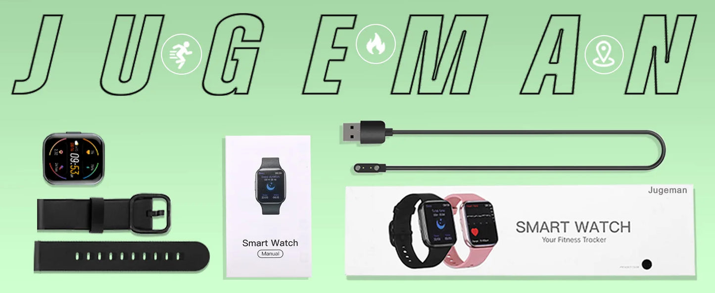 Smart Fitness Watch - Nerunsa 1.69 Inch Square Touch Screen With 25 Sports Modes - ZOOMNSTORE