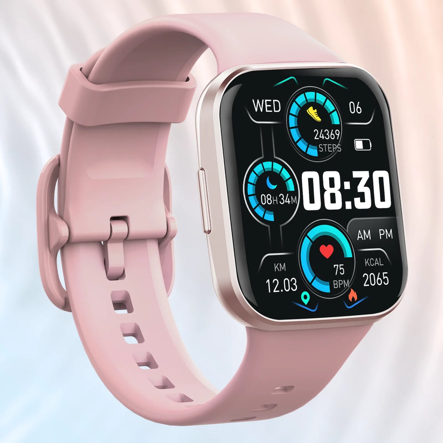Smart Fitness Watch - Nerunsa 1.69 Inch Square Touch Screen With 25 Sports Modes - ZOOMNSTORE