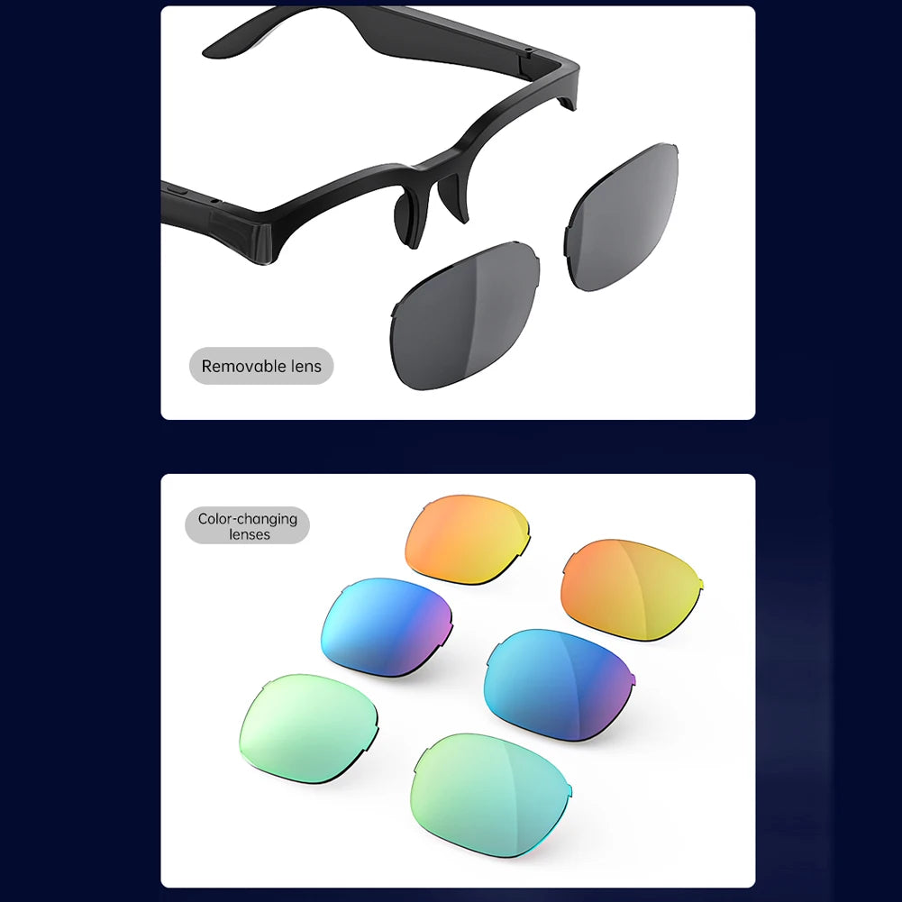 Smart Glasses AI Translator - Bluetooth Sunglasses with Hands-Free Music & UV Protection - ZOOMNSTORE