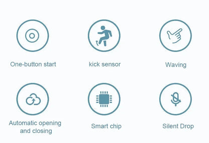 Smart Touch Trash Can - 13L Kitchen and Bathroom Waste Bin - ZOOMNSTORE