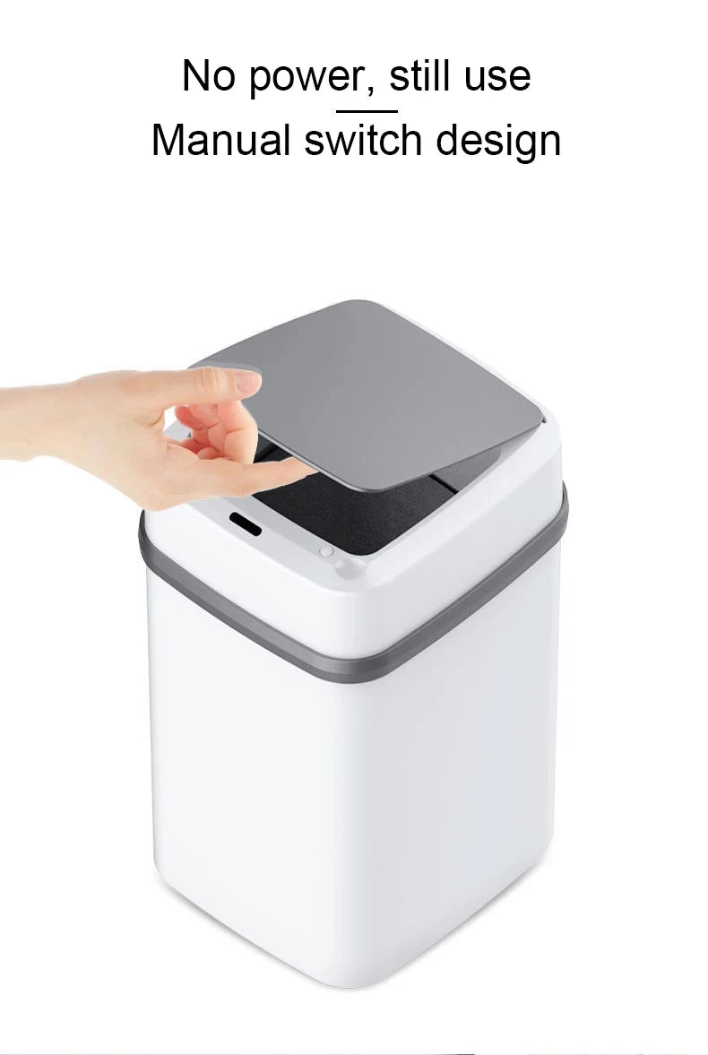 Smart Touch Trash Can - 13L Kitchen and Bathroom Waste Bin - ZOOMNSTORE